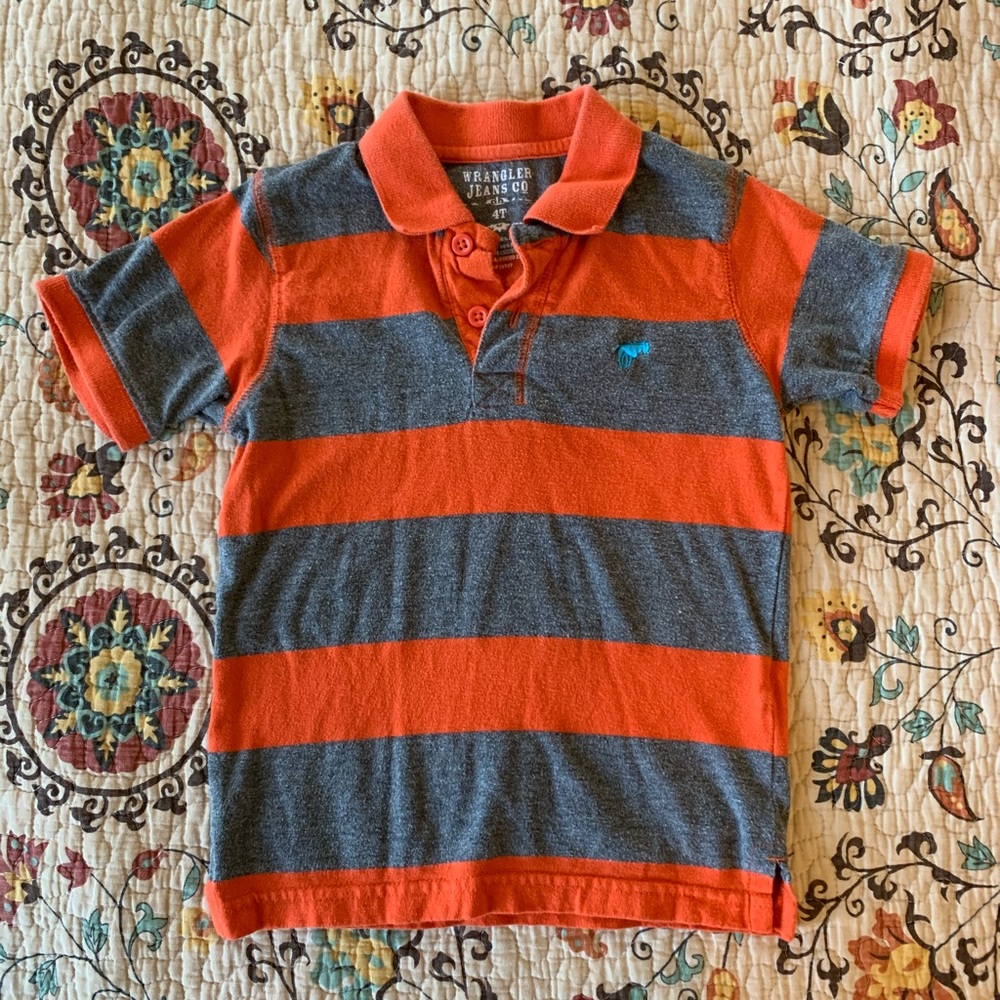 🔴 *5 for $20 Sale* Boys striped polo shirt Size 4t